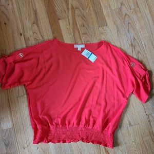 Michael Kors blouse Coral size XL NWT